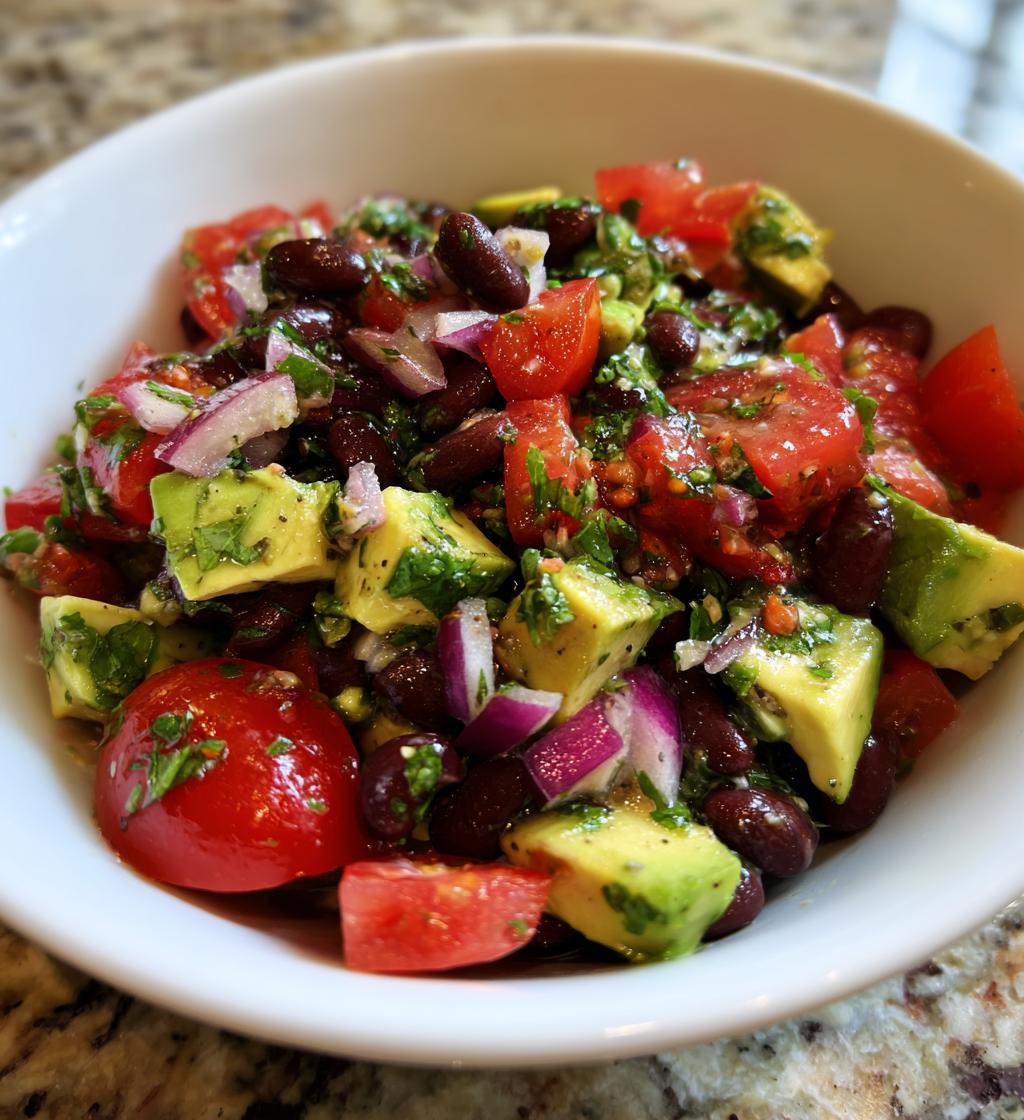 Bønnesalat med avocado og tomat - detail 1