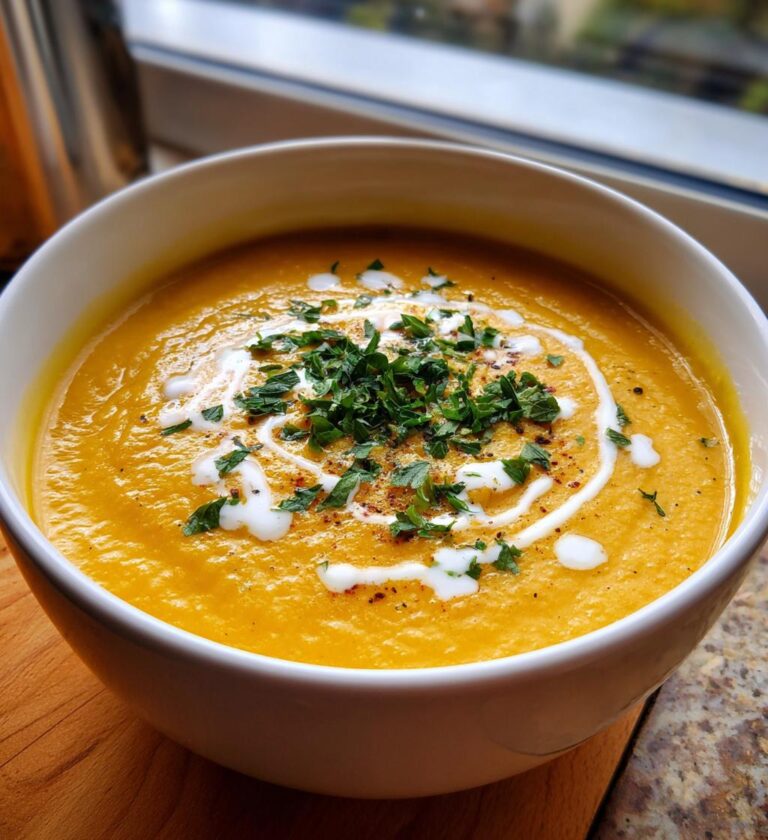 Cremet blomkålssuppe med karry