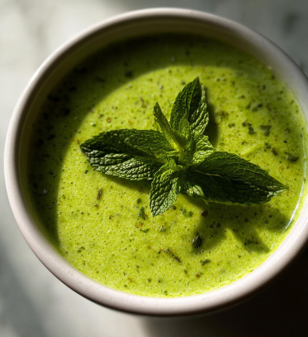 Cremet ærtesuppe med mynte