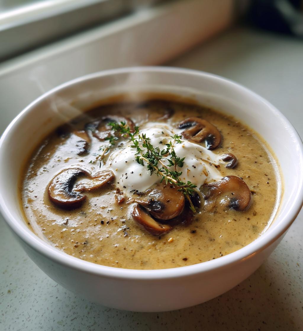 Cremet svampesuppe med fløde