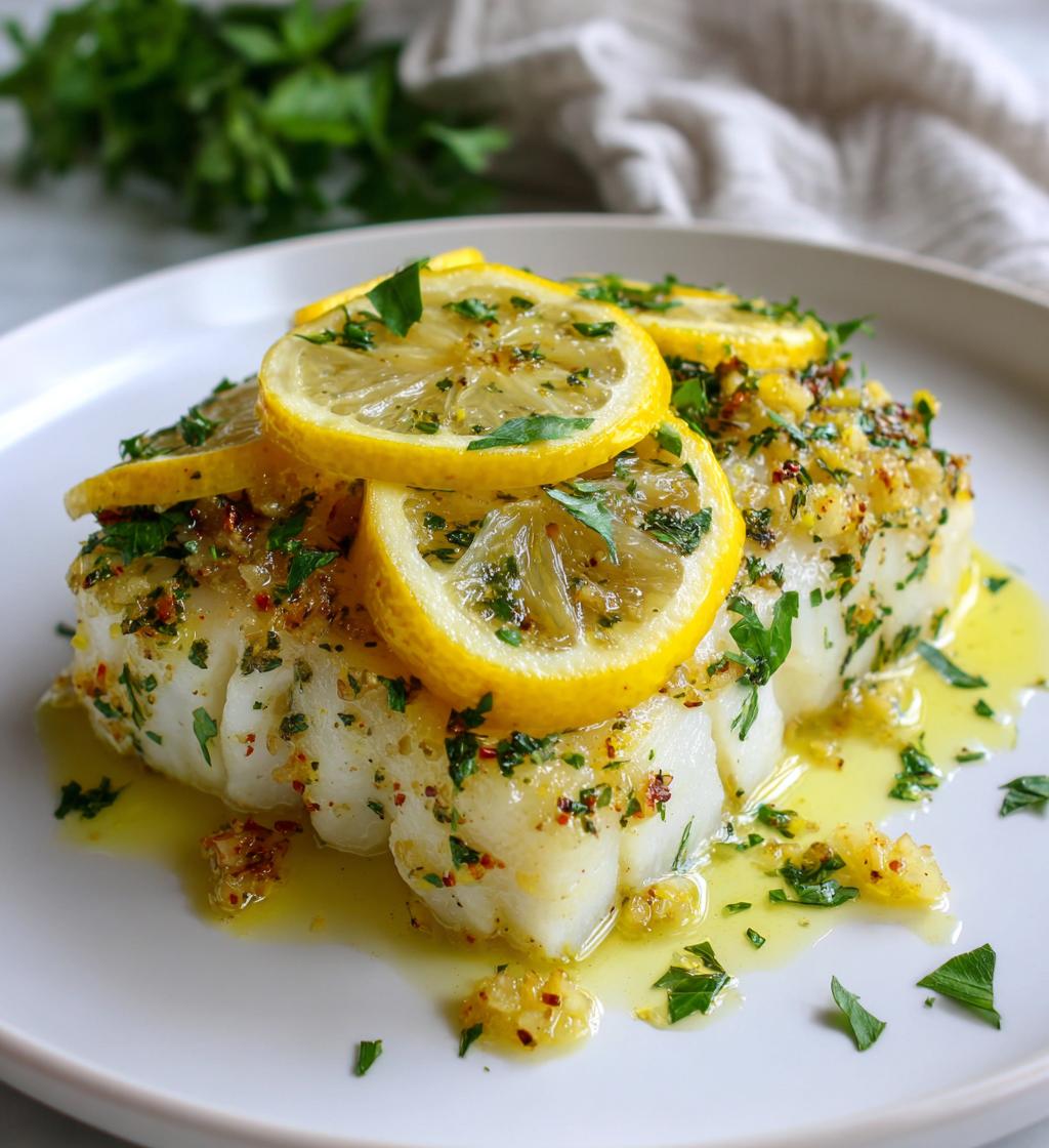 Grillet torsk med hvidløg og citron