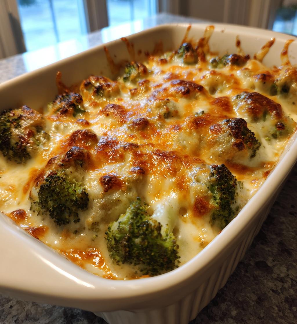 Grøntsagsgratiner med broccoli og ost