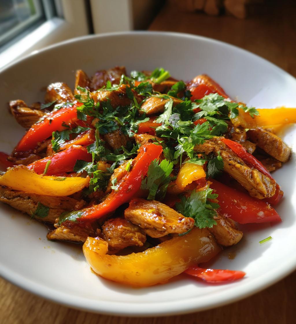 Hurtig wok med kylling og peberfrugt - detail 1