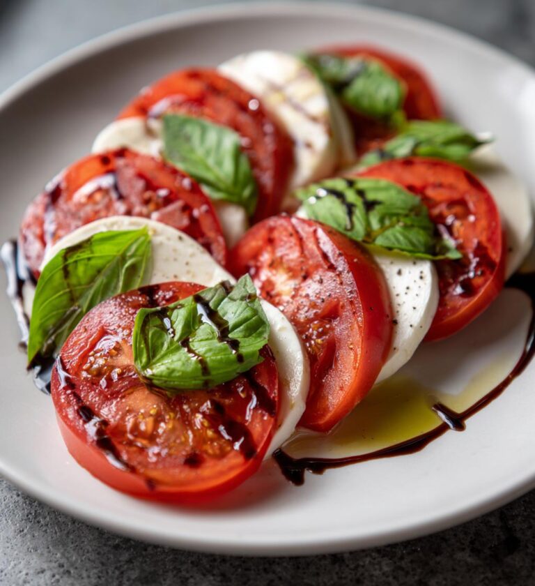 Italiensk tomat- og mozzarella-salat