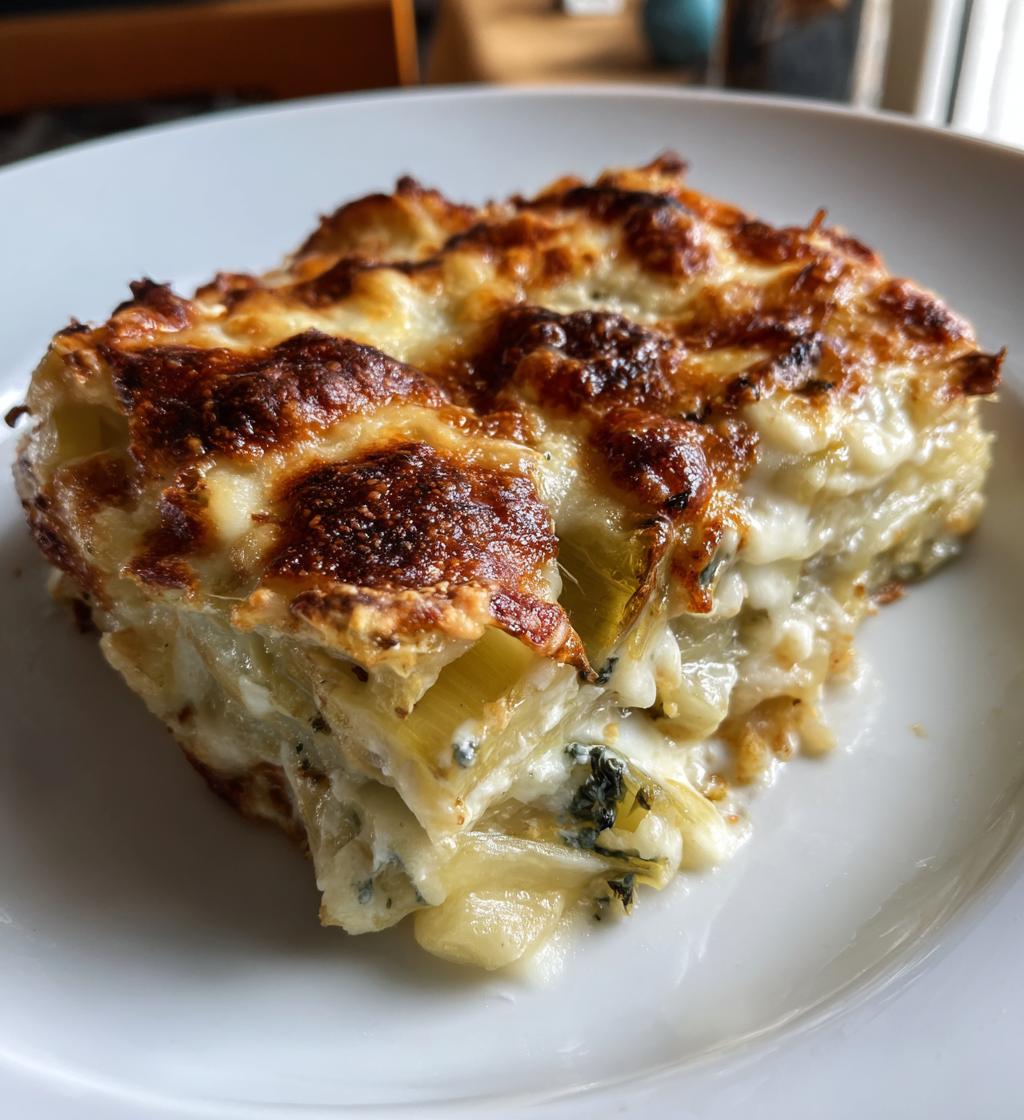 Kartoffel-porre gratin med ost - detail 1