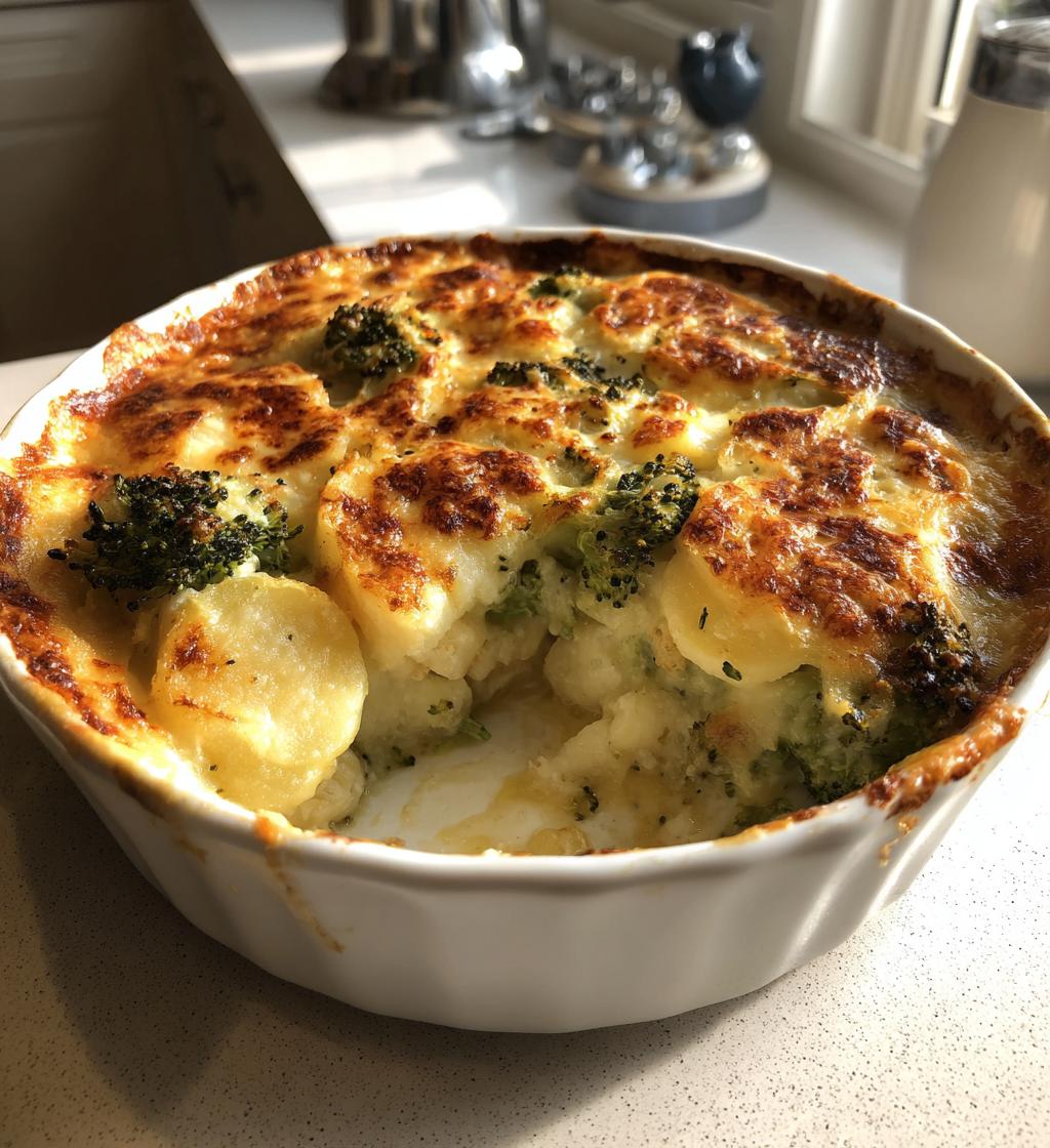 Kartoffelgratin med broccoli og ost - detail 1