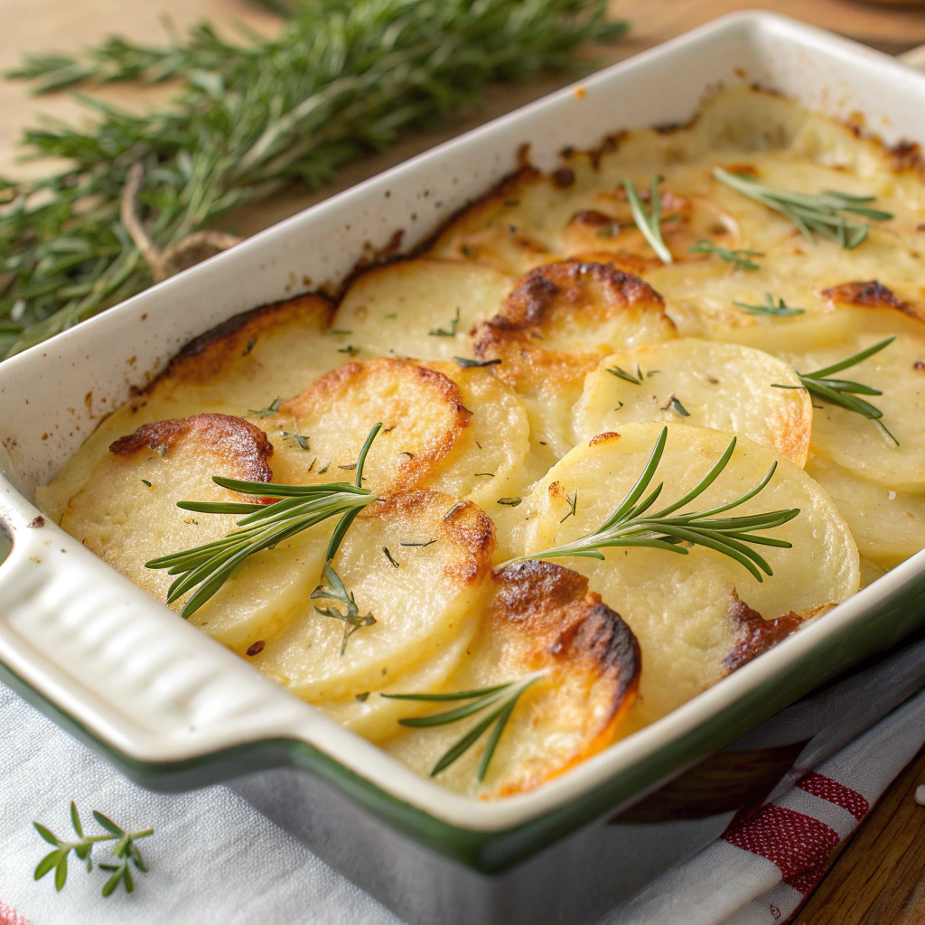 Kartoffelgratin med juleurter