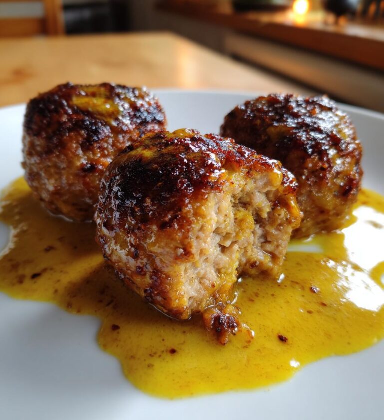 Kyllingefrikadeller med karrysovs