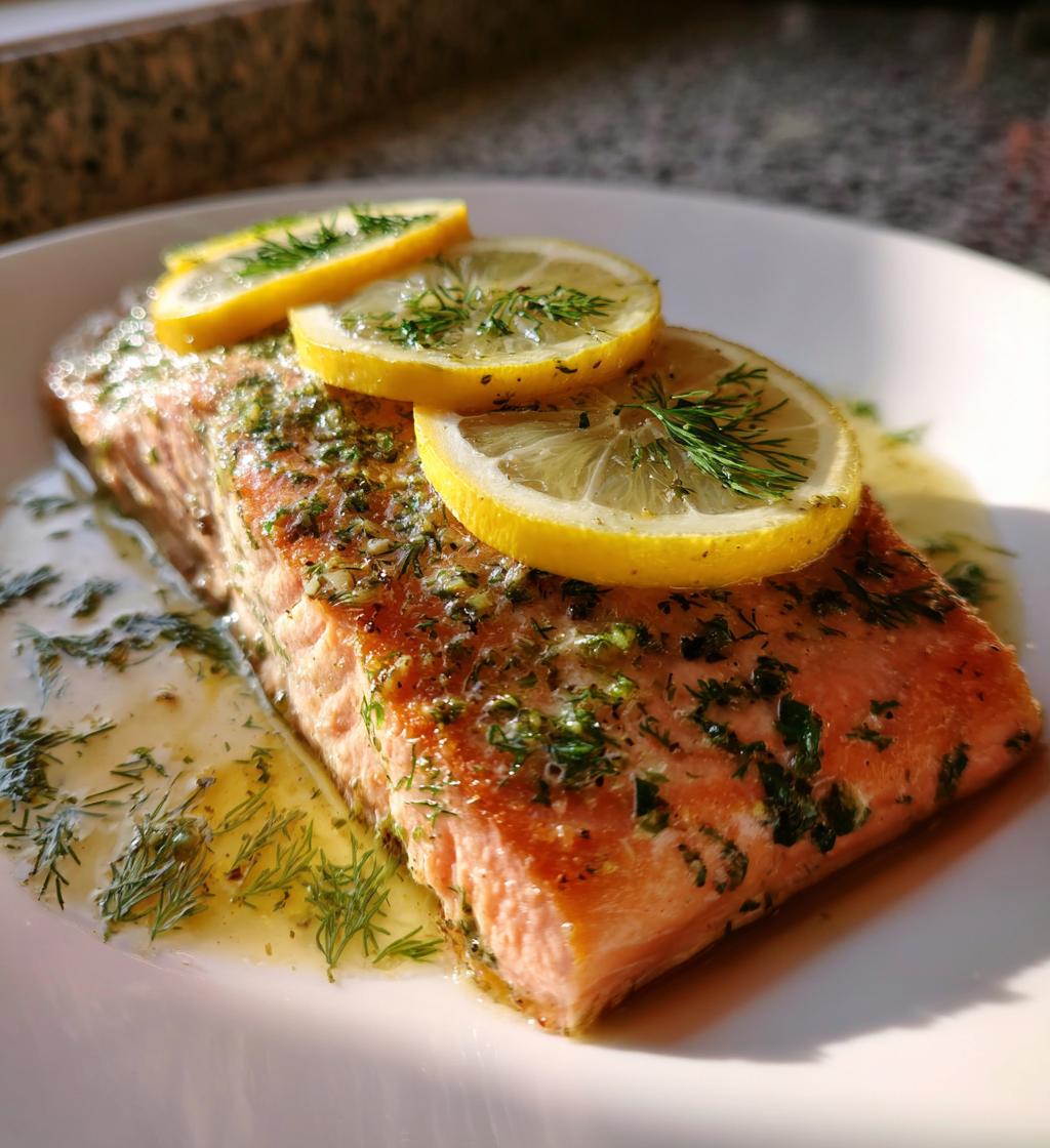 Laksefilet med dild og citron
