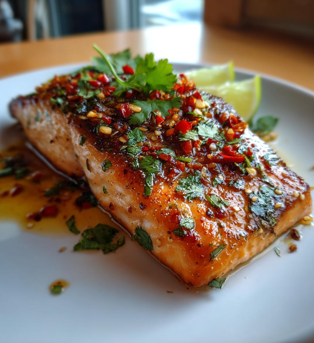 Ovnbagt laks med chili og lime - detail 1
