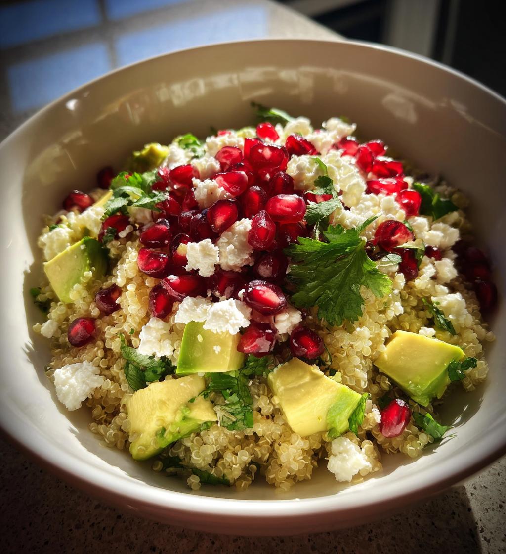 Quinoasalat med avocado og granatæble