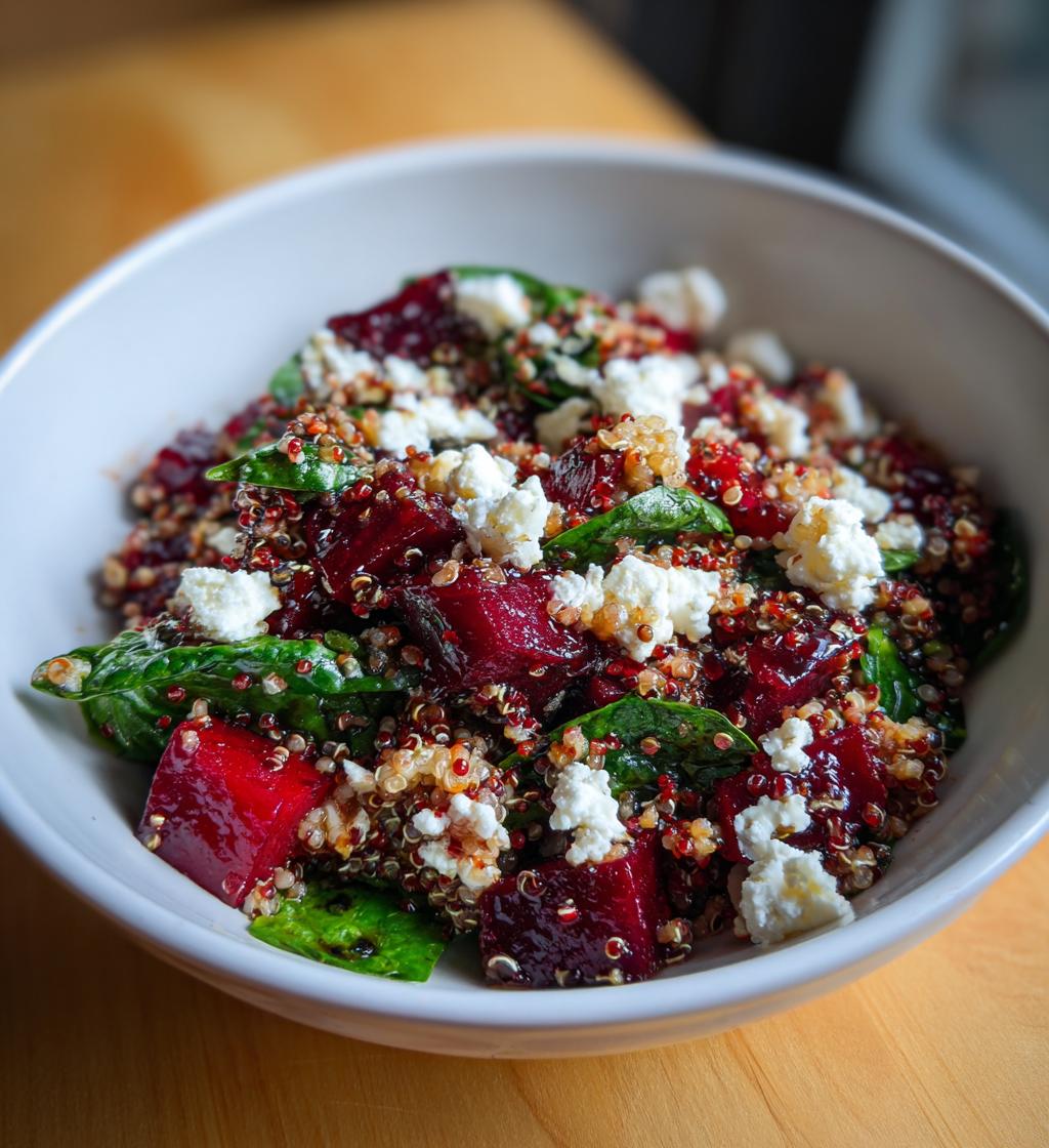 Quinoasalat med rødbede og feta