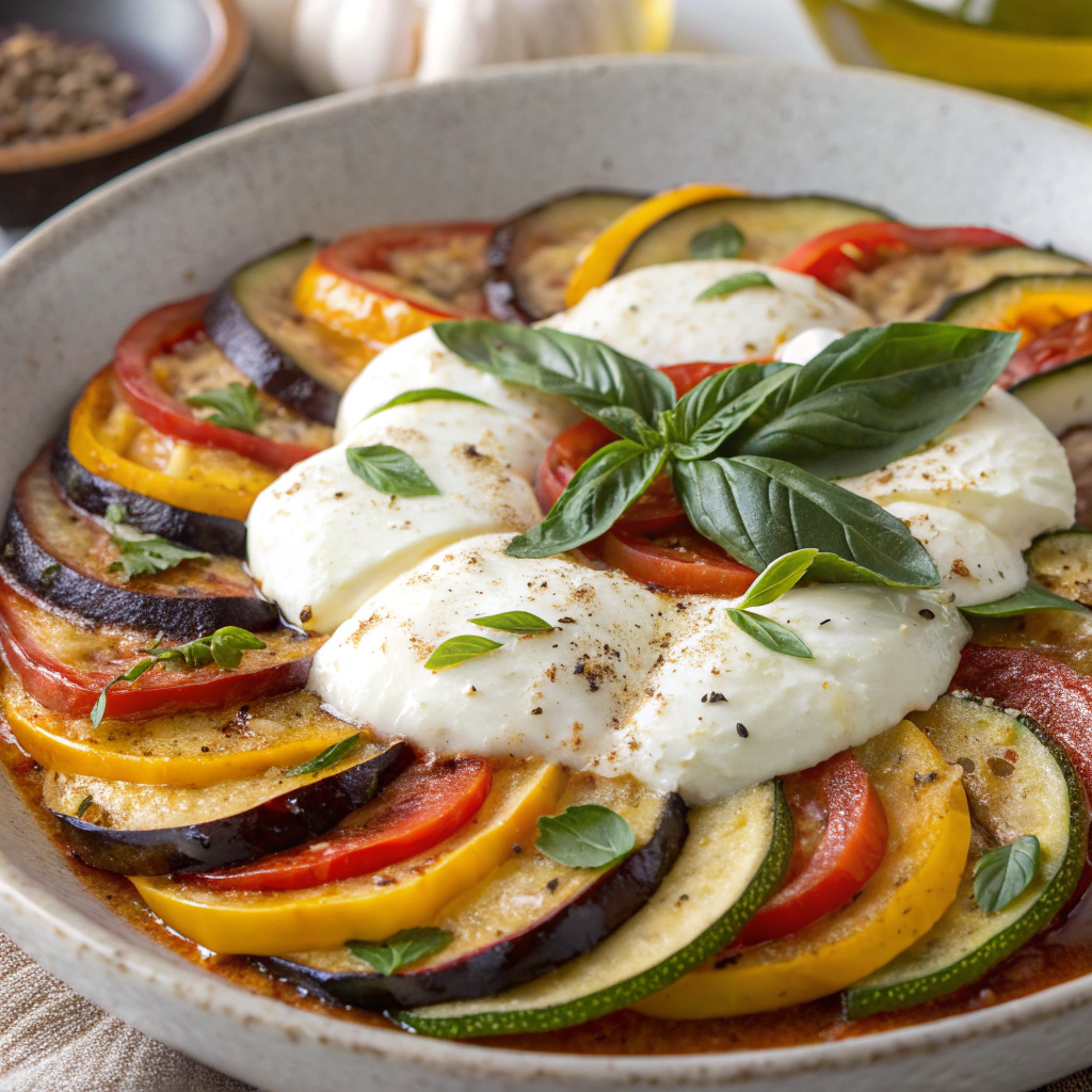 Ratatouille med mozzarella