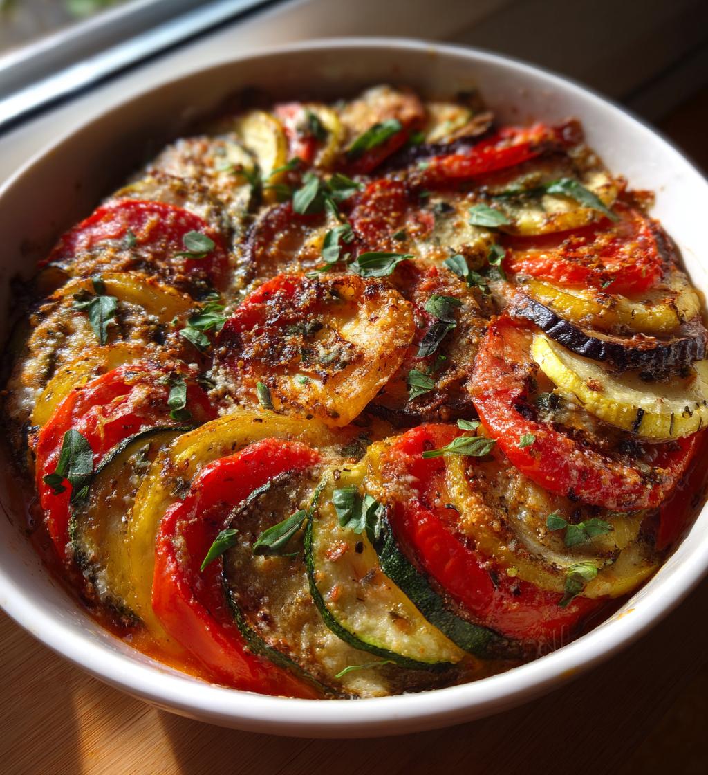 Ratatouille med parmesan og basilikum - detail 1