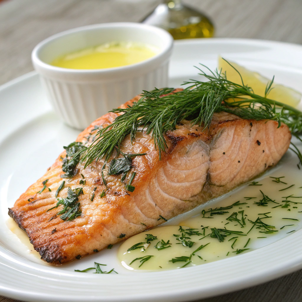 Stegt laks med dild og smør