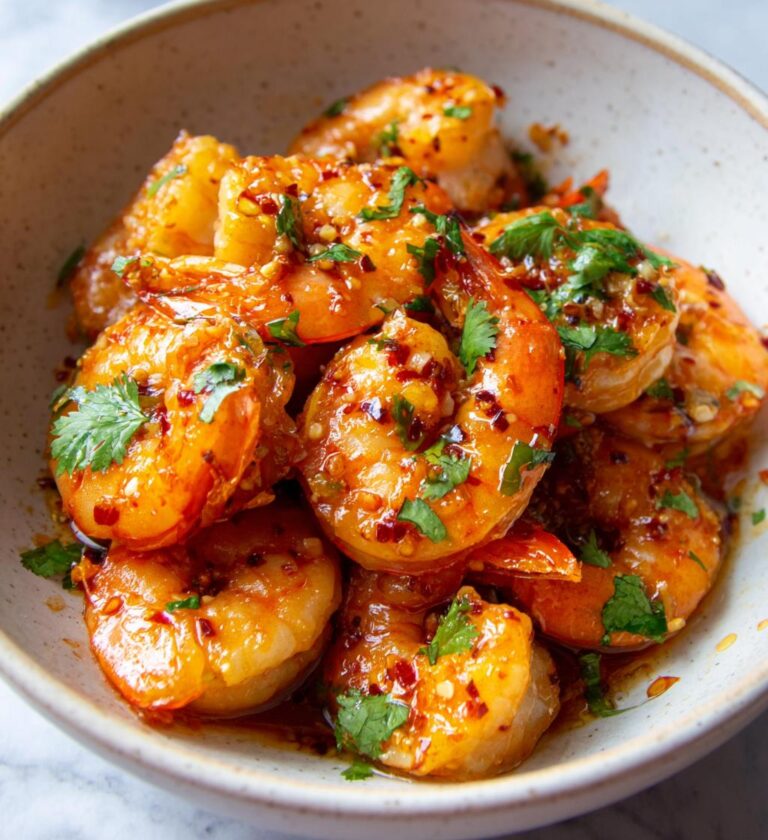 Stegte rejer med hvidløg og chili