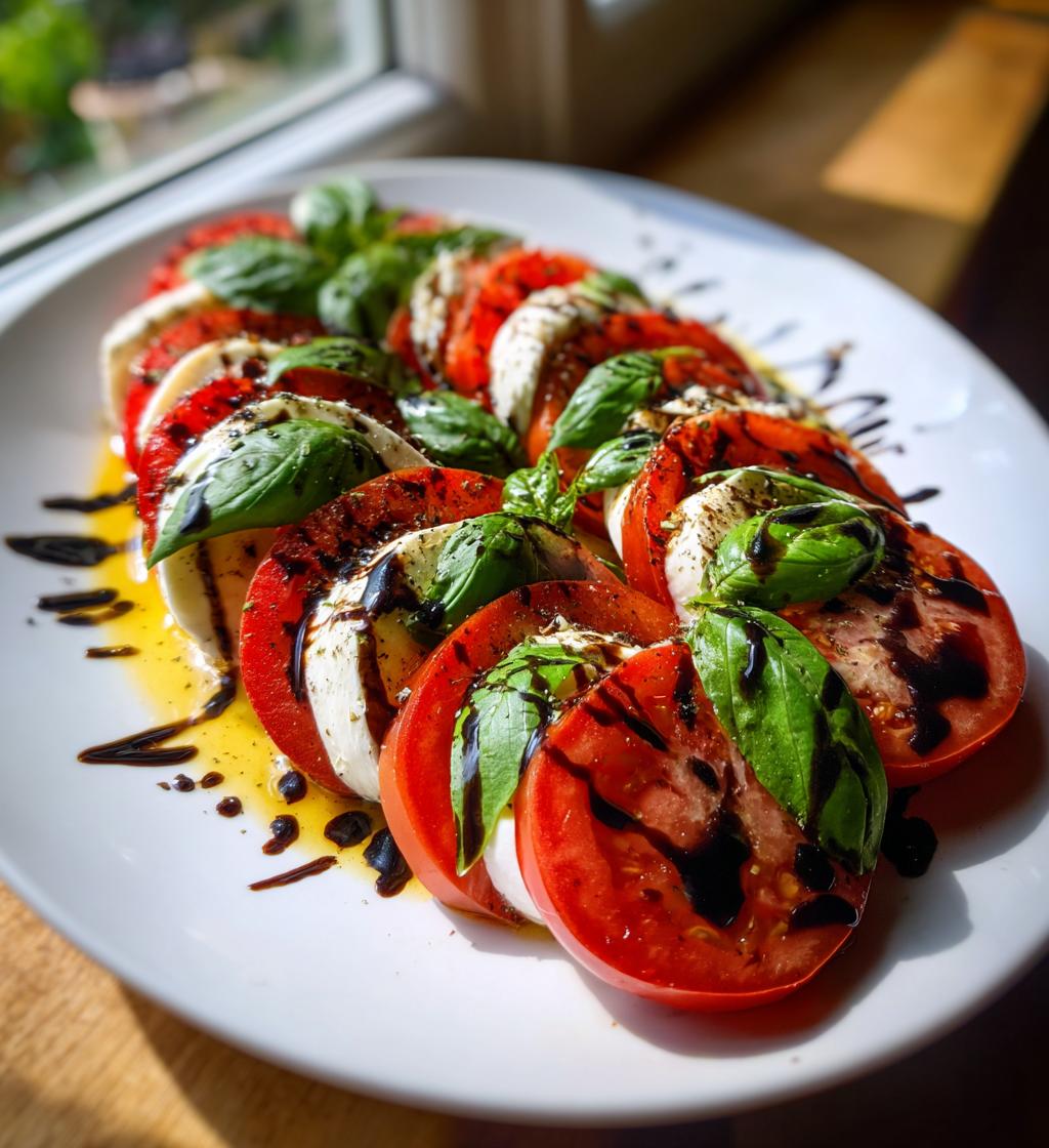 Tomat- og mozzarella-salat med basilikum