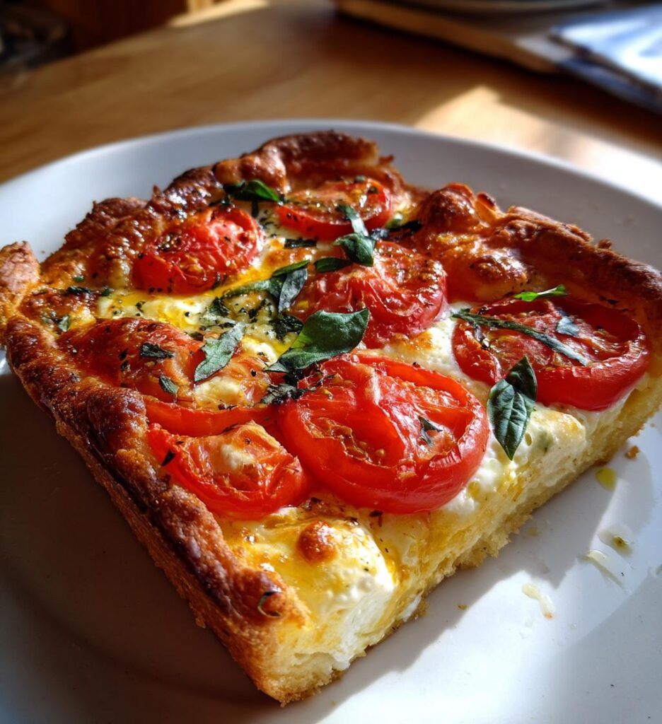 Tomat- og mozzarella-tærte