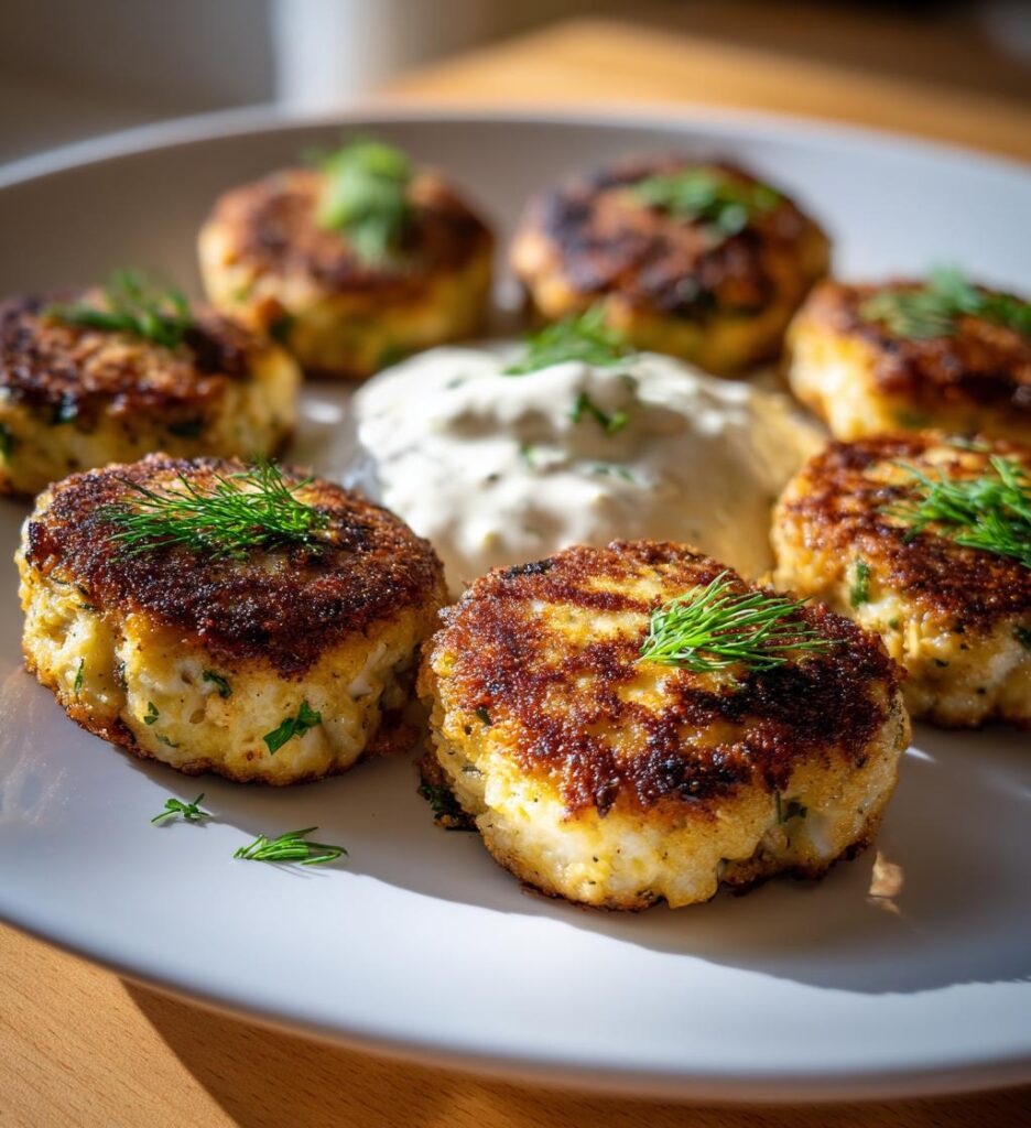 Fiskefrikadeller med remoulade, frisk fisk, perfekt til frokostbord