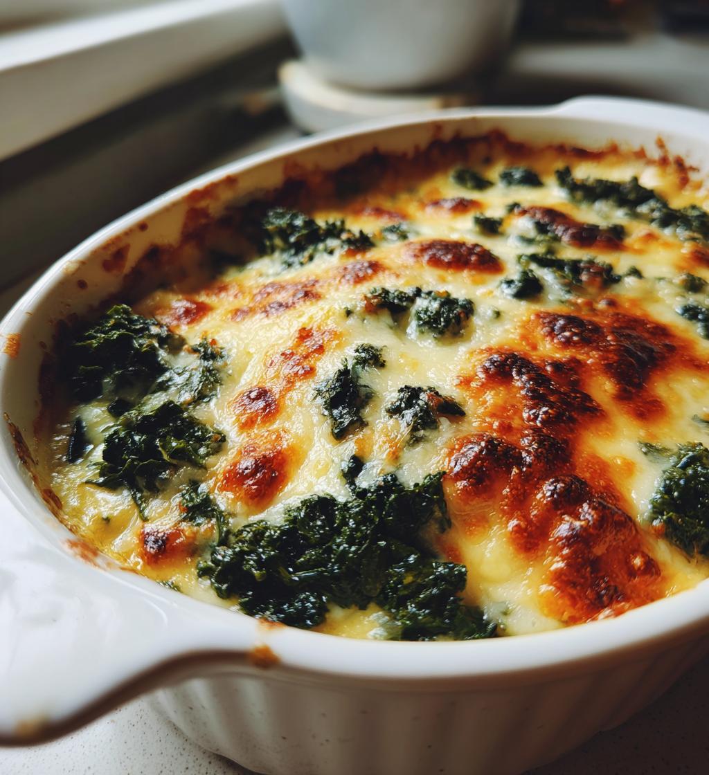 Grønkålsgratiner med mozzarella