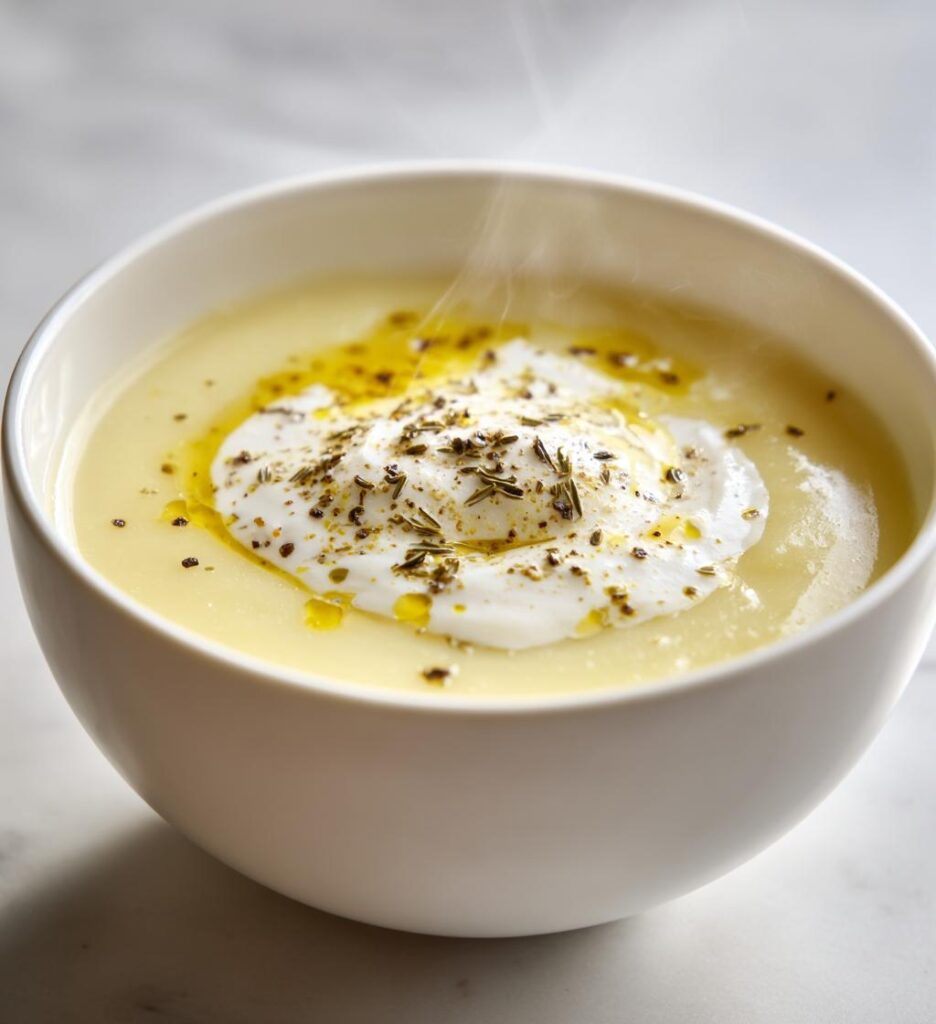Kartoffel-porresuppe med kartofler og porrer, nem hverdagsret