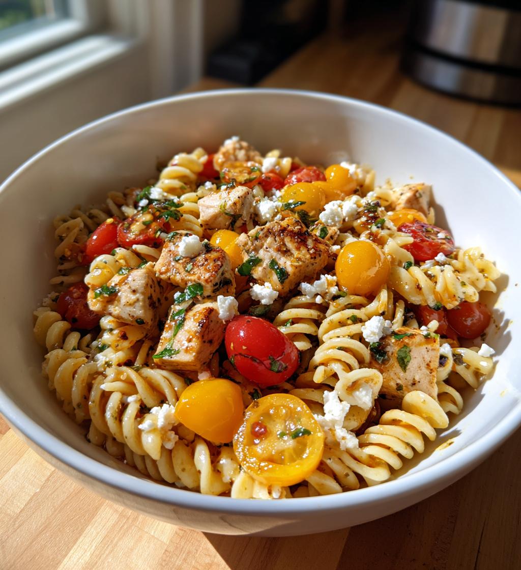 Pastasalat med kylling og urter – mættende og frisk