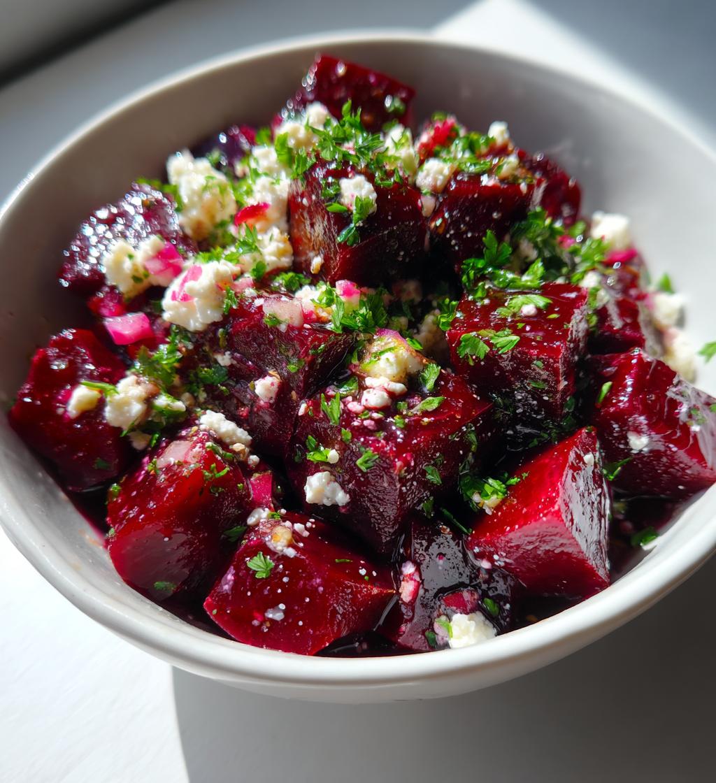 Rødbedesalat med feta, perfekt som let tilbehør - detail 1
