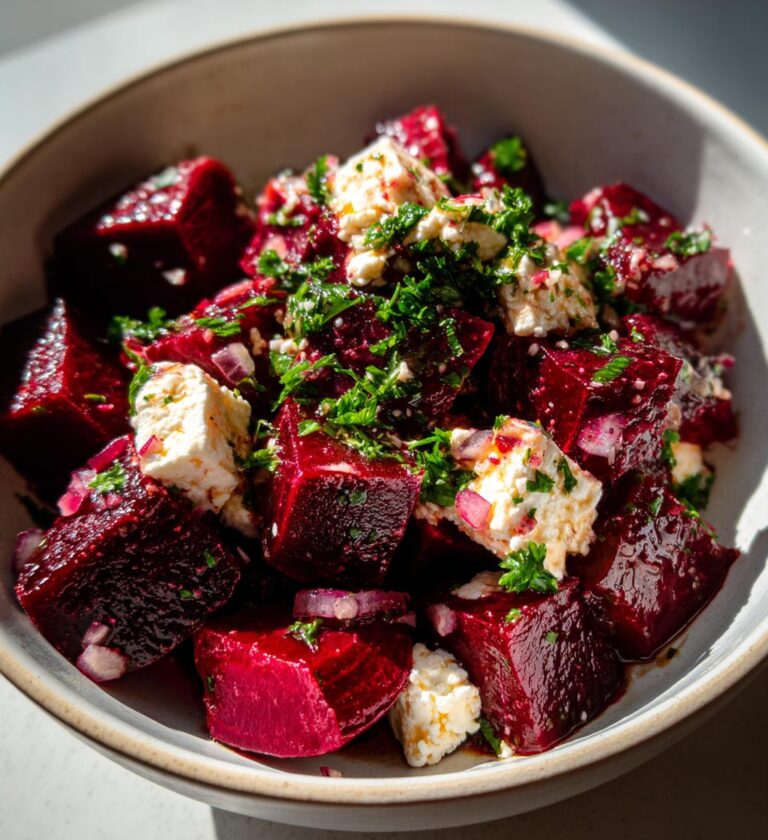 Rødbedesalat med feta, perfekt som let tilbehør