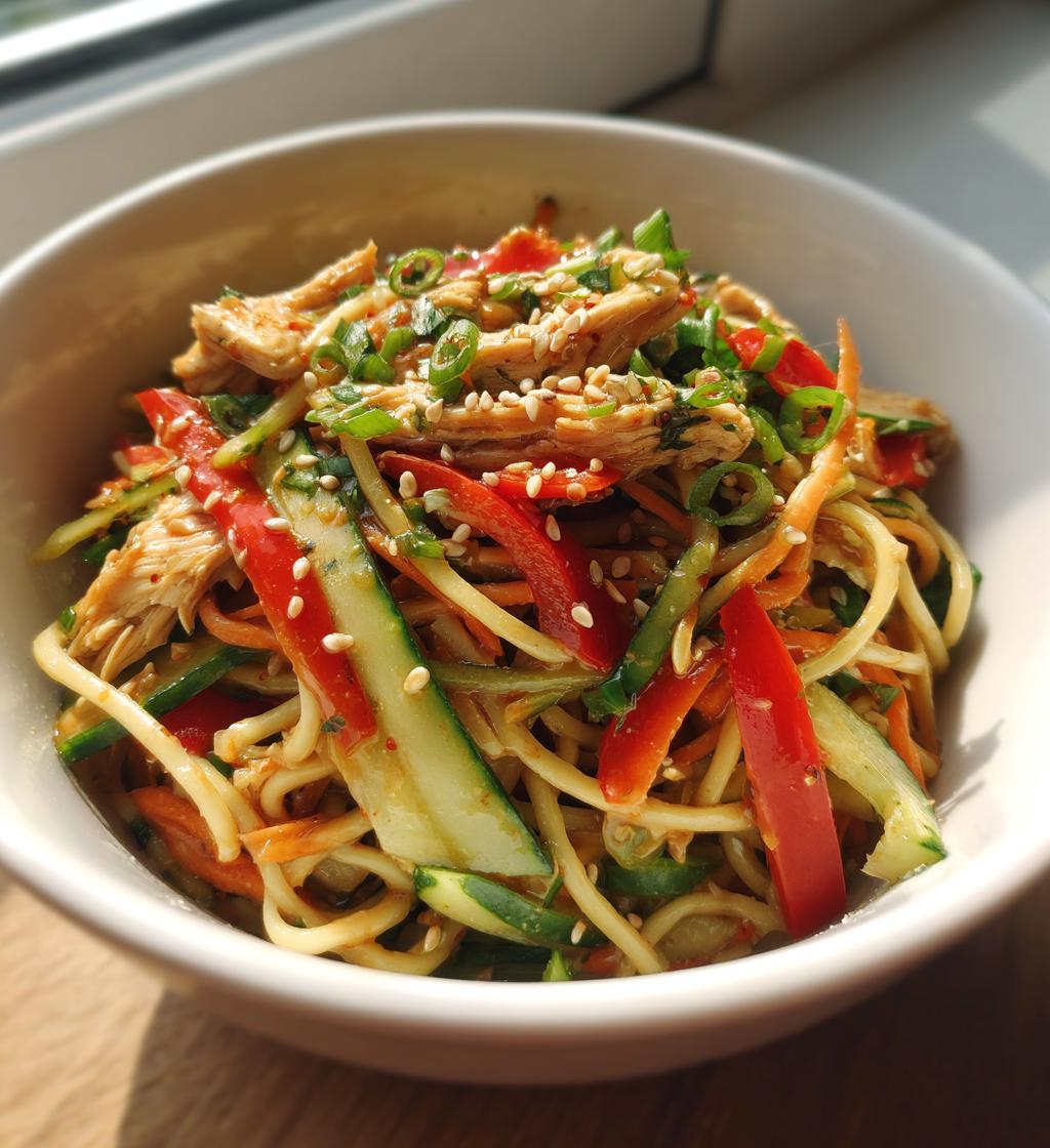 asiatisk inspireret kyllingesalat - detail 1