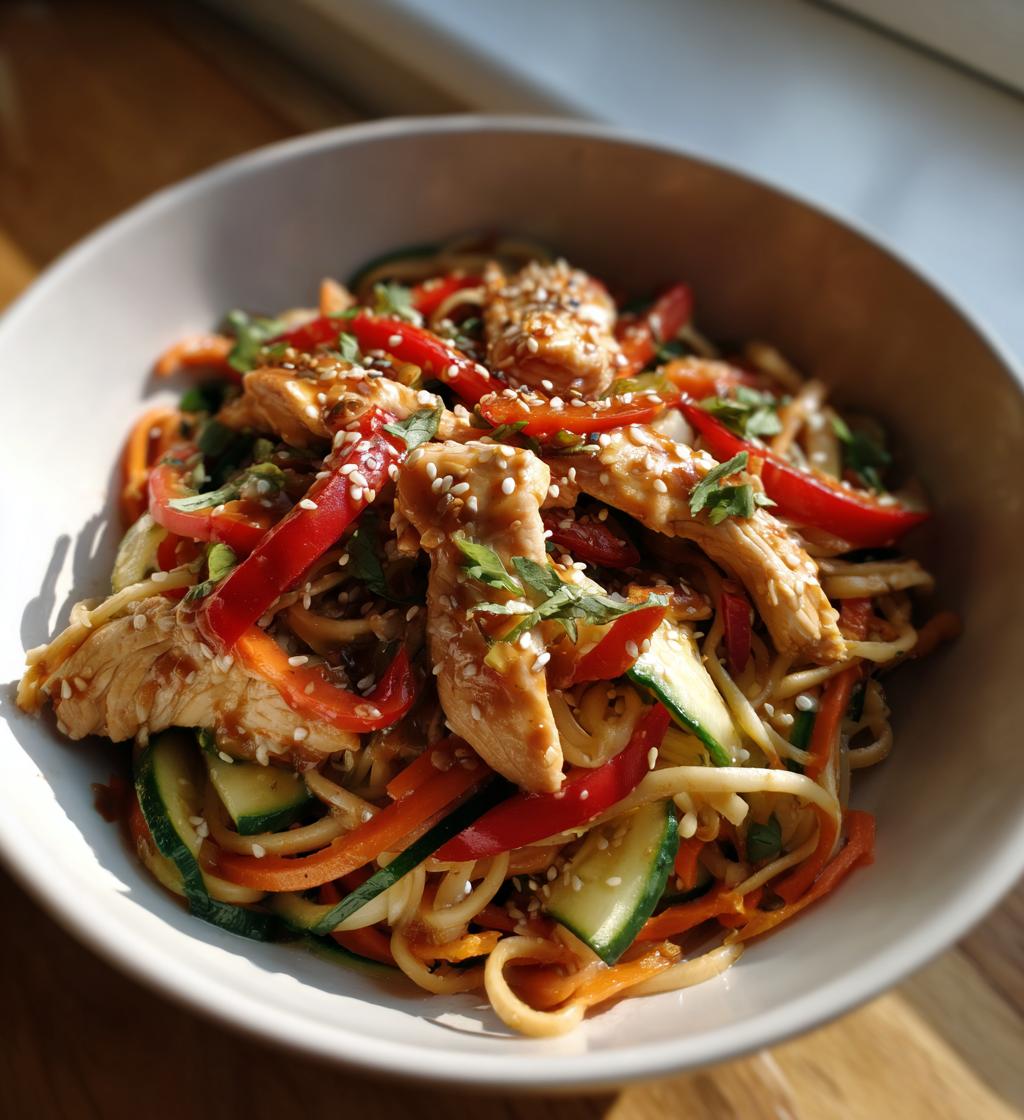 asiatisk inspireret kyllingesalat