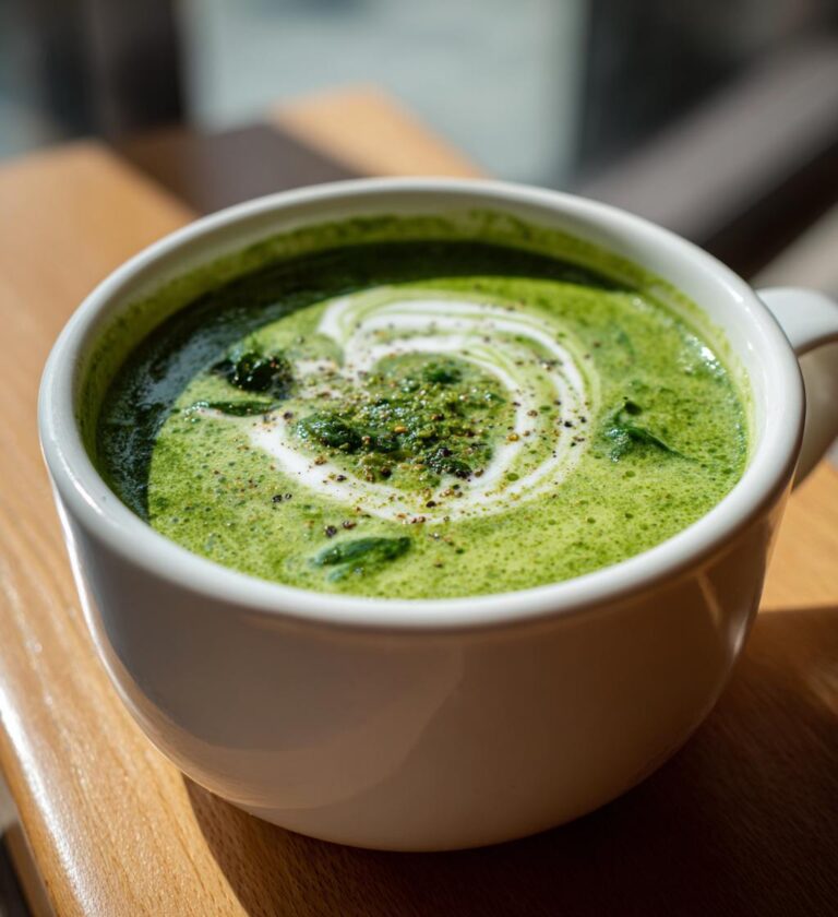 cremet spinatsuppe
