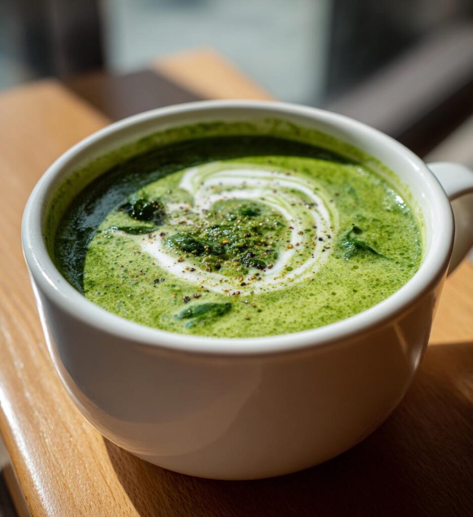 cremet spinatsuppe