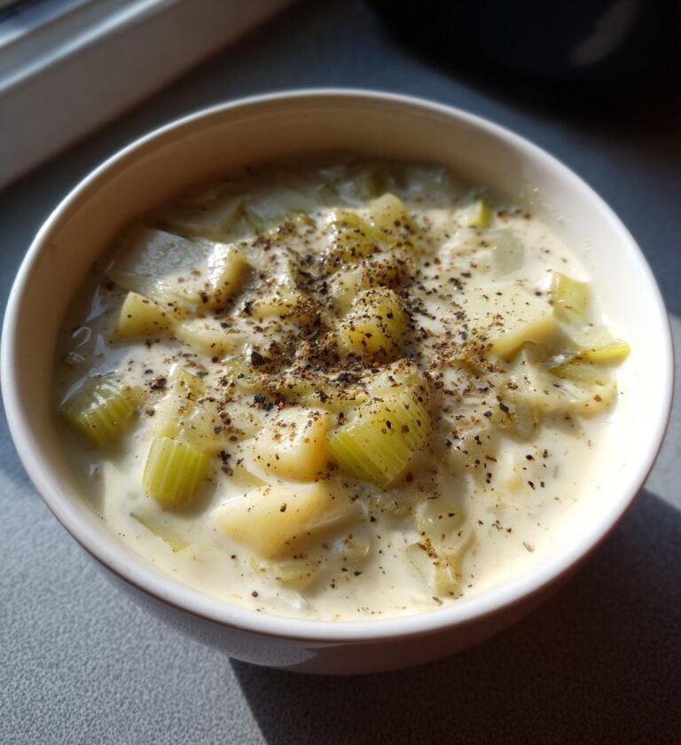 cremet suppe med selleri og kartofler, nordisk comfort food