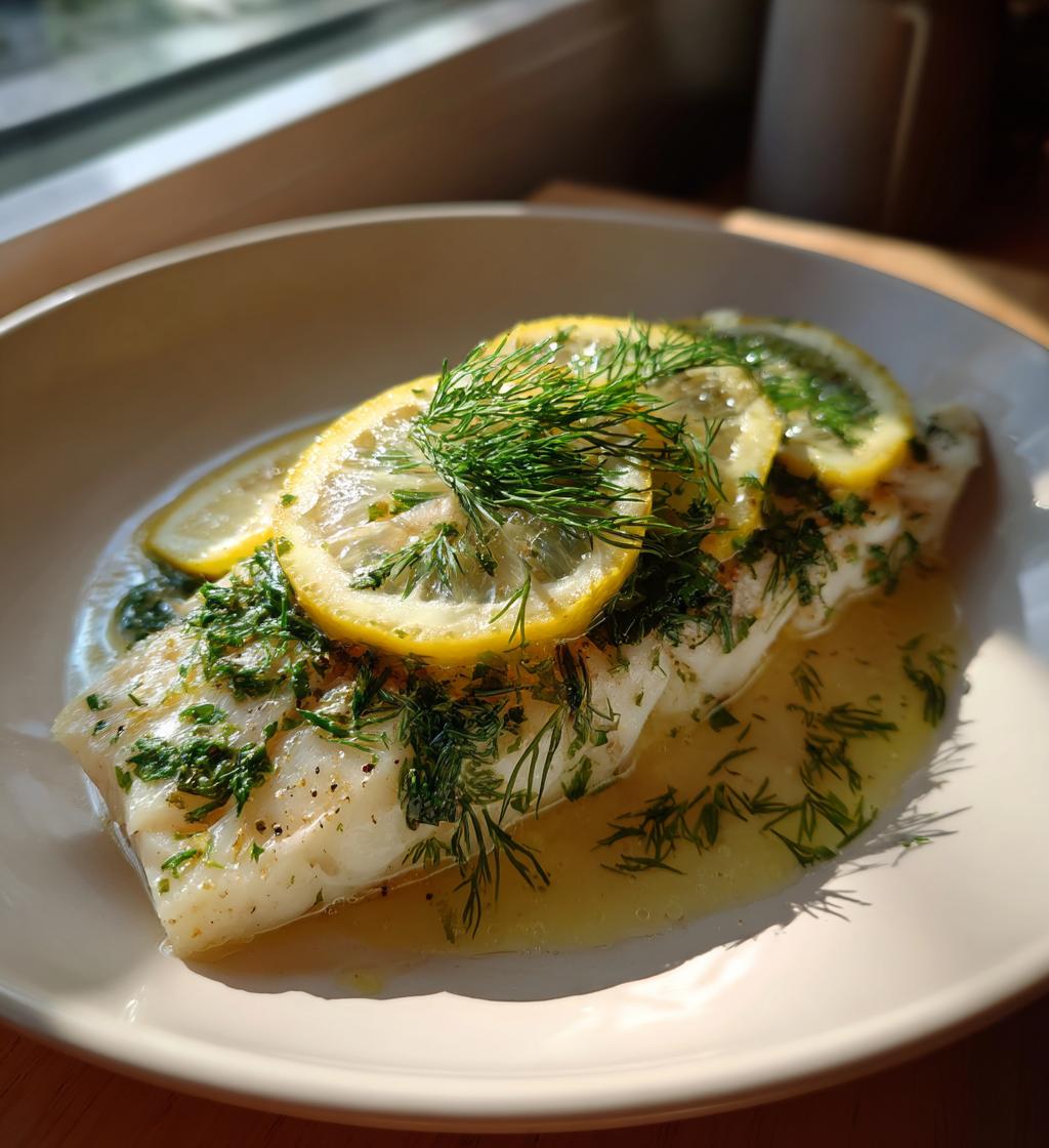 dampet fisk med urter og citron, sund og let ret - detail 1