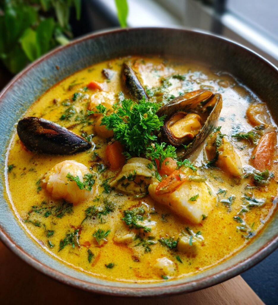 fiskesuppe med safran