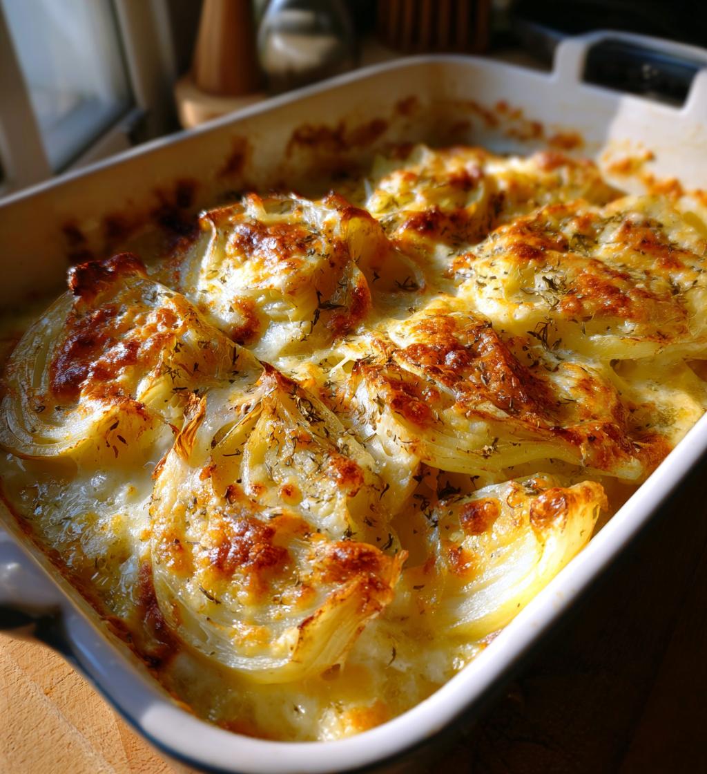 gratineret fennikel med fløde - detail 1