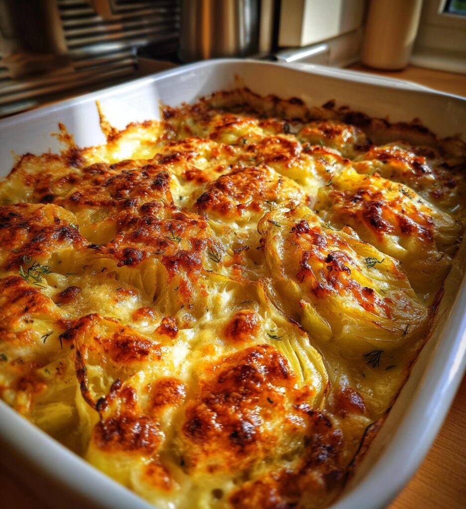 gratineret fennikel med fløde
