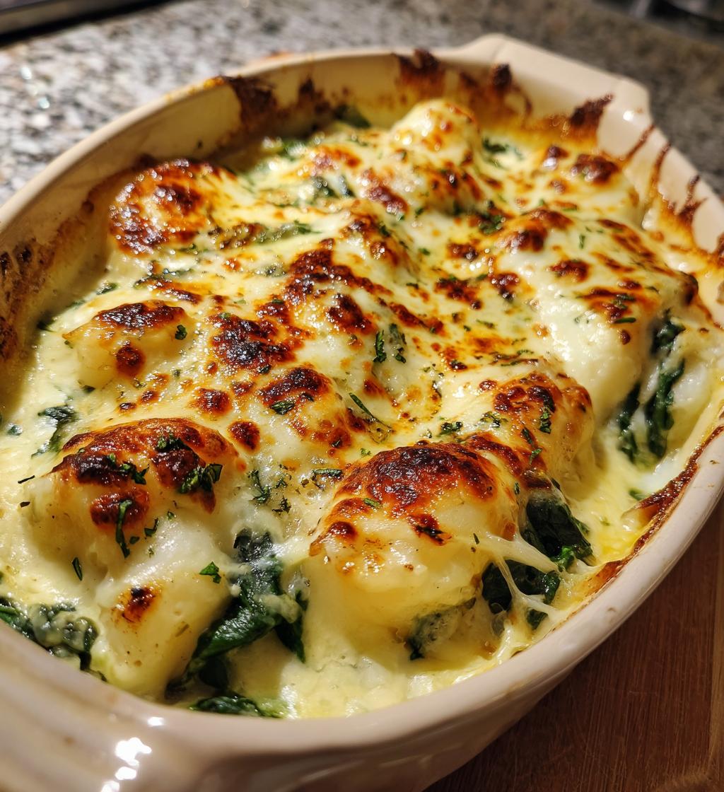 gratineret fisk med spinat og ost, ovnbagt favorit - detail 1