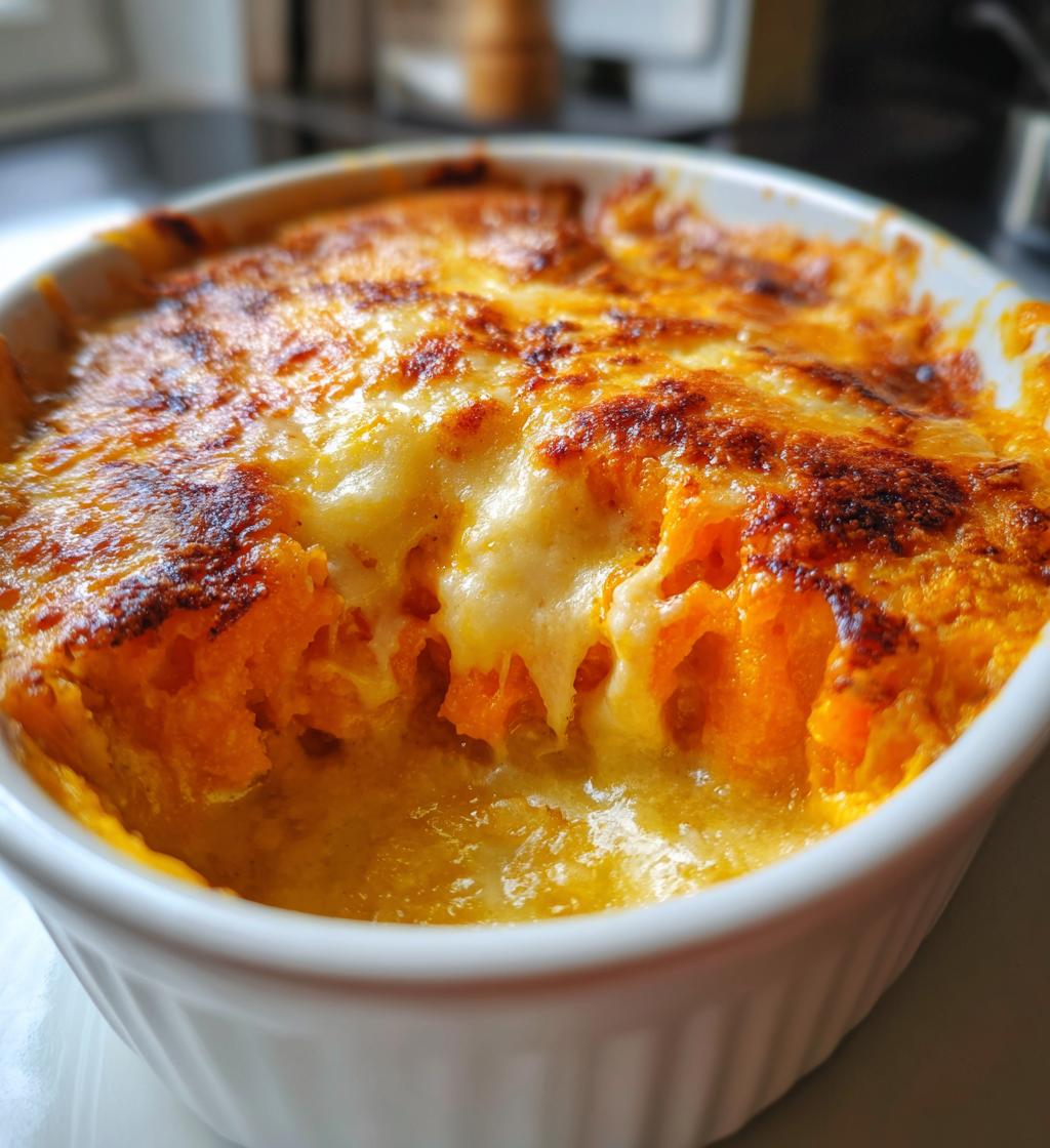gratineret gulerodsmos med ost - detail 1