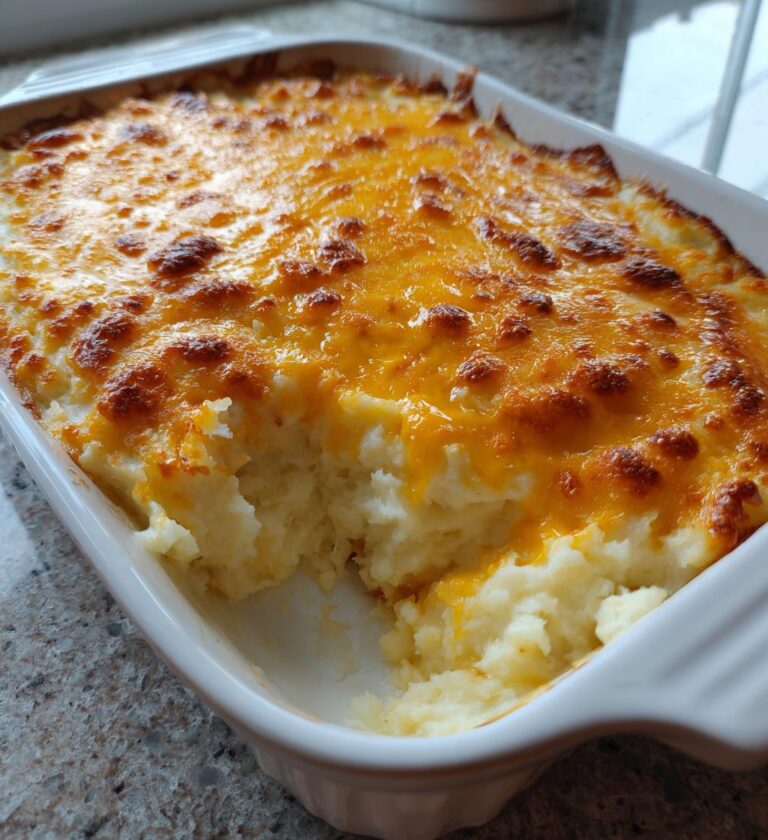 gratineret kartoffelmos med ost, gylden ovnret