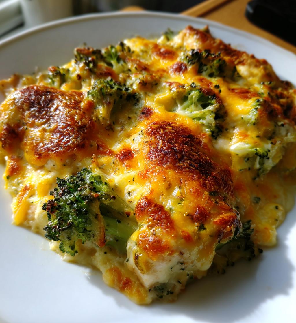 gratineret kylling med broccoli og ost, familie favorit - detail 1