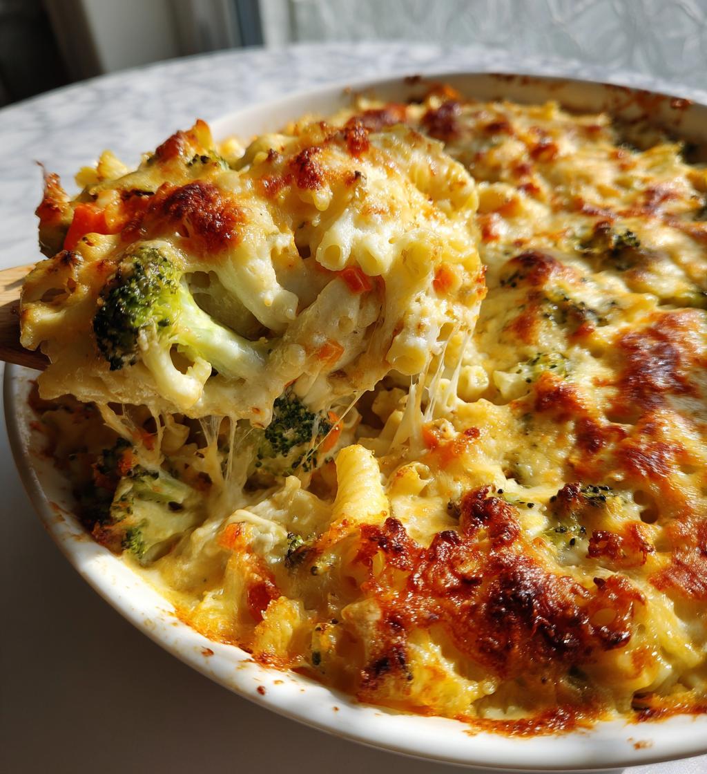 gratineret pasta med grøntsager og ost, nem ovnret - detail 1