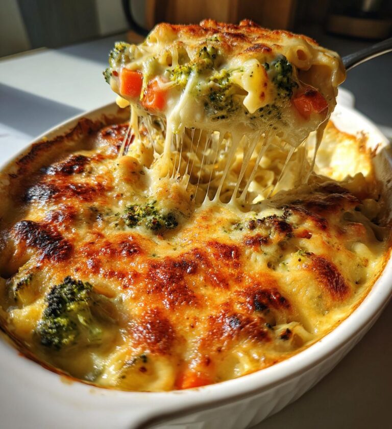 gratineret pasta med grøntsager og ost, nem ovnret
