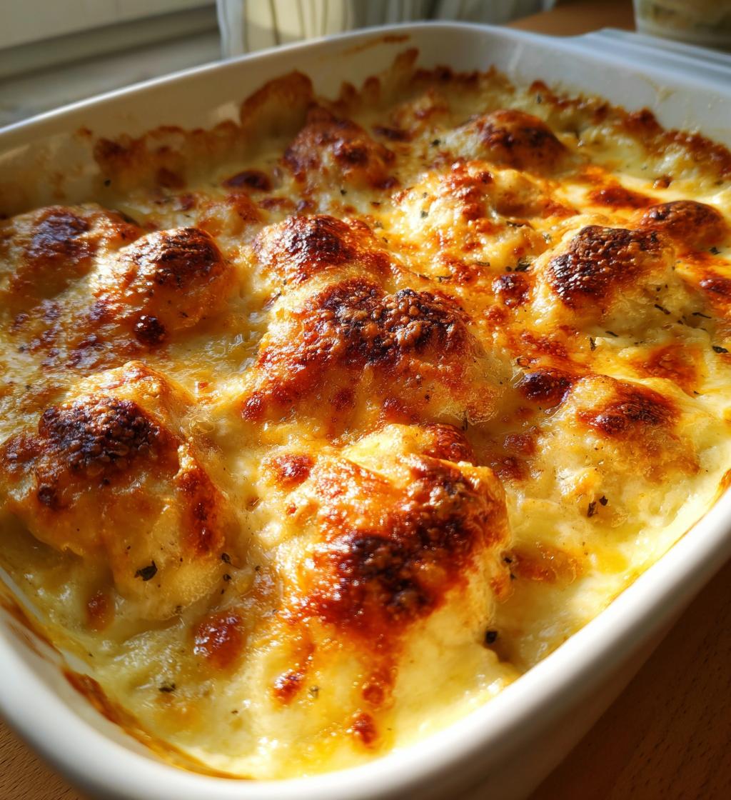 kylling gratin med fløde og ost, nem ovnret - detail 1