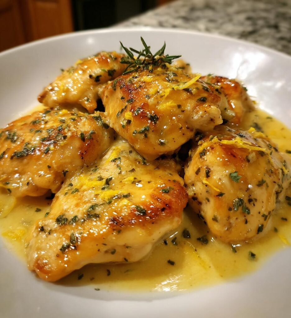 kylling i citronsauce, nem hverdagsret