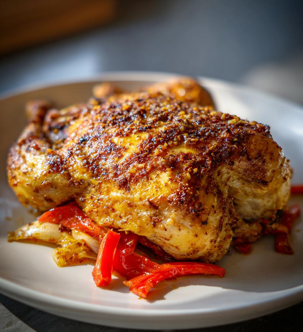 kylling i ovn med paprika og hvidløg, saftig aftensmad - detail 1