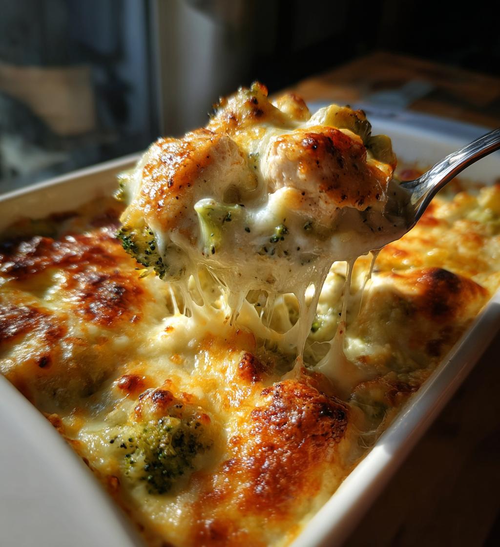 kylling og broccoli gratin, cremet ovnret - detail 1