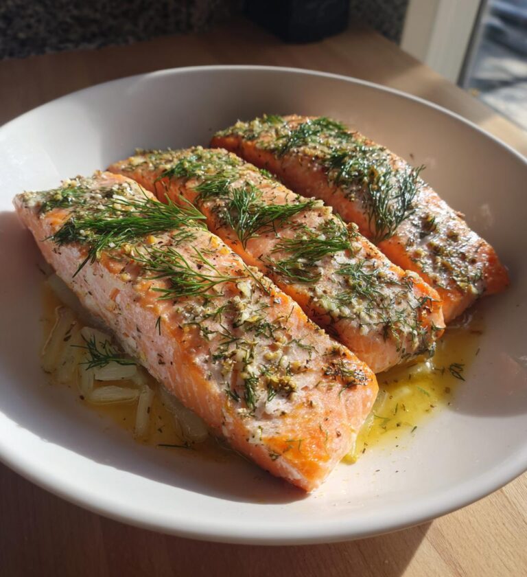 laks i ovn med fennikel og citron