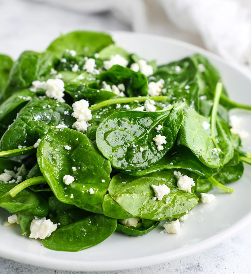 let salat med spinat, feta og citron, frisk tilbehør - detail 1