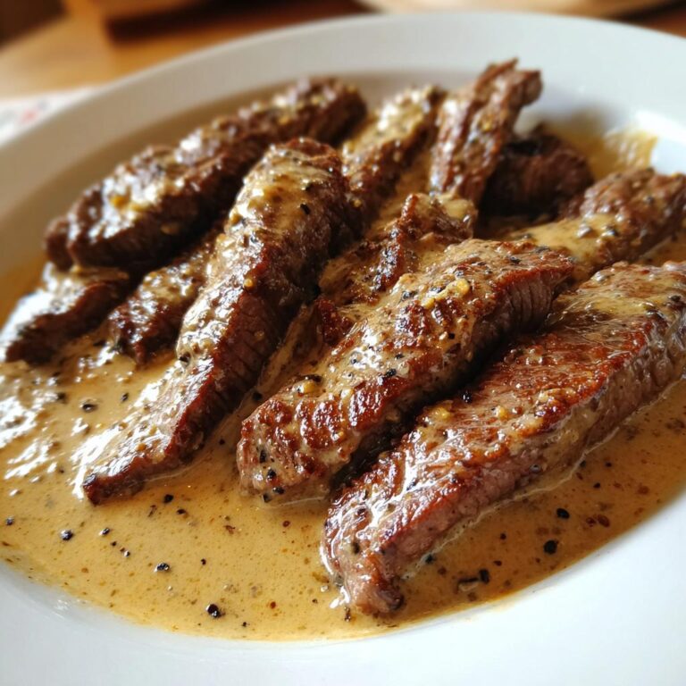 mørt oksekød i cremet pebersauce, klassisk dansk middag